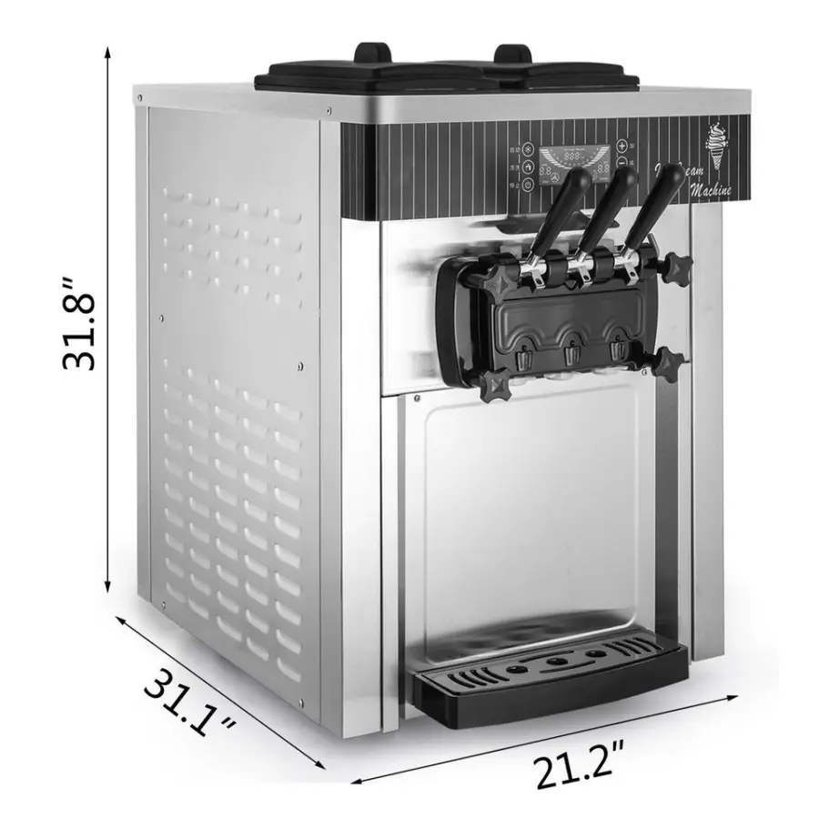 Three flavor soft ice cream machine commercial soft serve ice cream bar machine — view 2