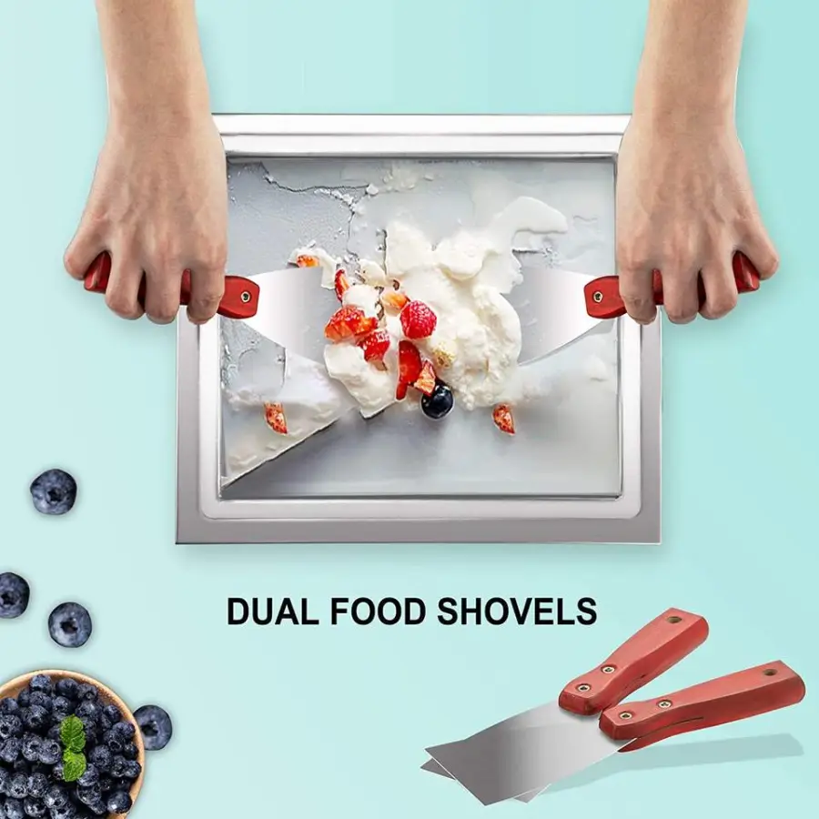 PEIXU Stainless Steel With Single Ice Cream Machine Square Pan Machine Ice Roll Maker — image 7