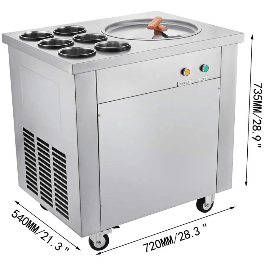 110v 220v Electric Thai Fried Ice Cream Yogurt Roll Maker — image 3