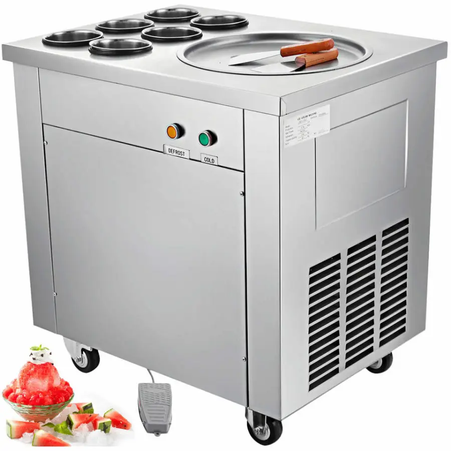 110v 220v Electric Thai Fried Ice Cream Yogurt Roll Maker — image 4