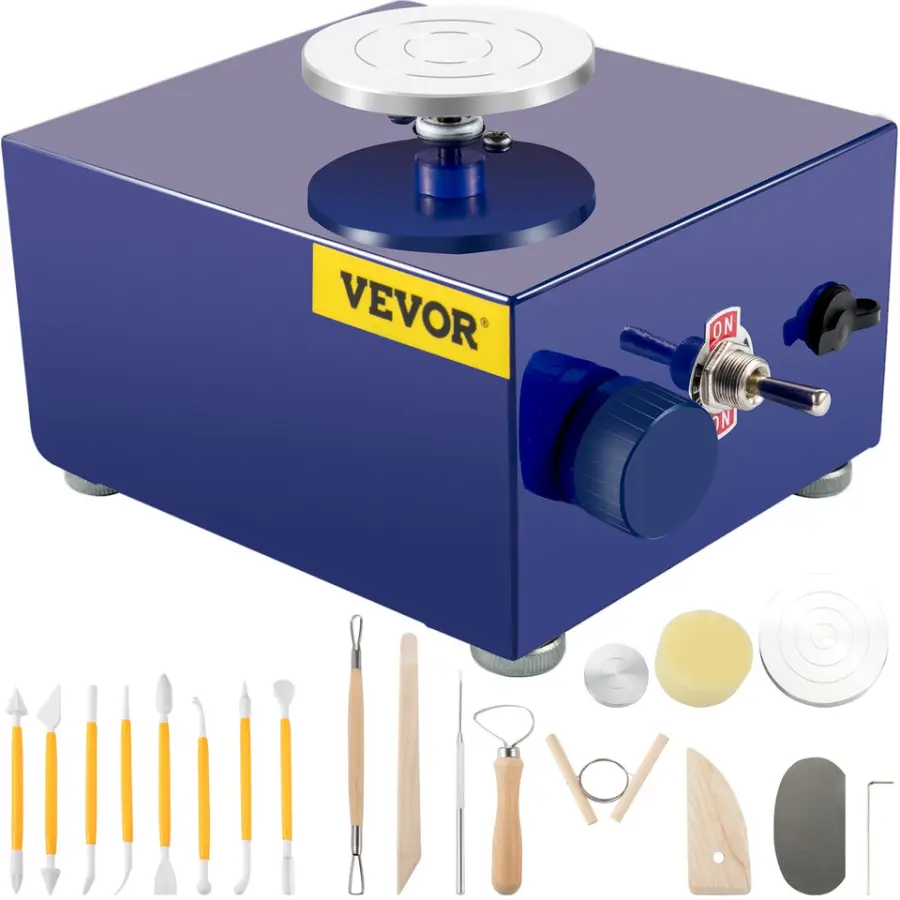 Mini Pottery Wheel Ceramic Wheel 30W 2000 RPM Adjustable Clay Machine — image 6