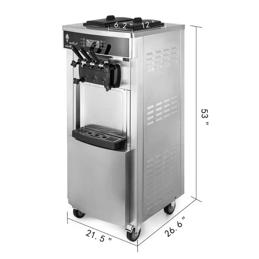 Three Flavor Soft Italian Serve Ice Cream Maker Machine Soft Serve Ice Cream Machine for Sale — image 7