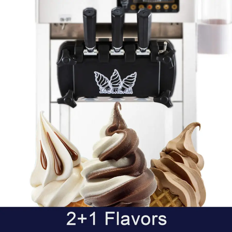 PEIXU-168 Soft Ice Cream Maker Frozen Yogurt Machine 18L/H LCD Display — image 4