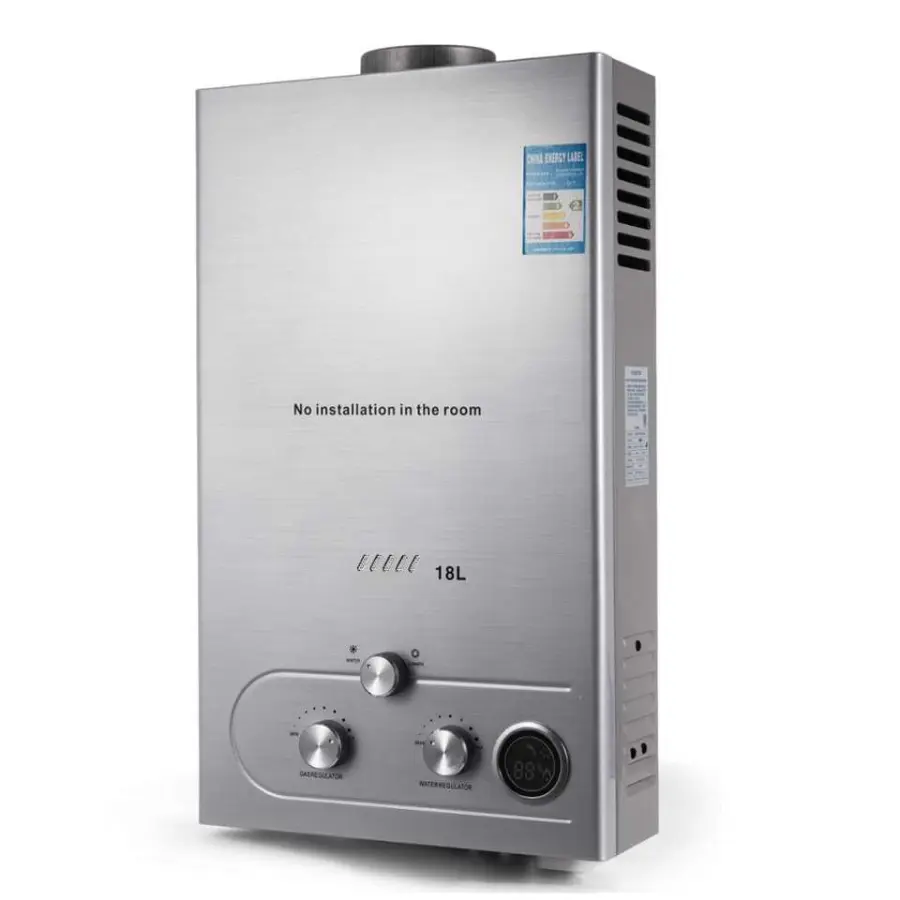 PEIXU 8L 12L 18L Natural Hot Gas Water Heater Tankless Instant Shower Water Heater — view 1