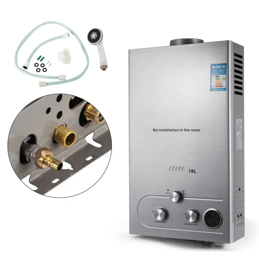 PEIXU 8L 12L 18L Natural Hot Gas Water Heater Tankless Instant Shower Water Heater — image 5