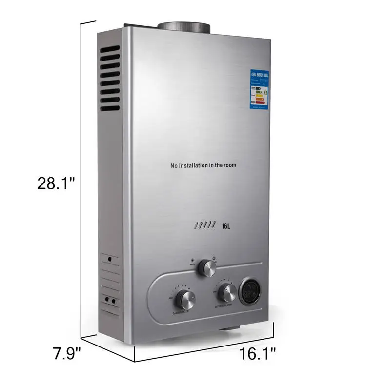 16L LPG Hot Water Heater 4.3 GPM Tankless Instant Gas Water Heater — image 7