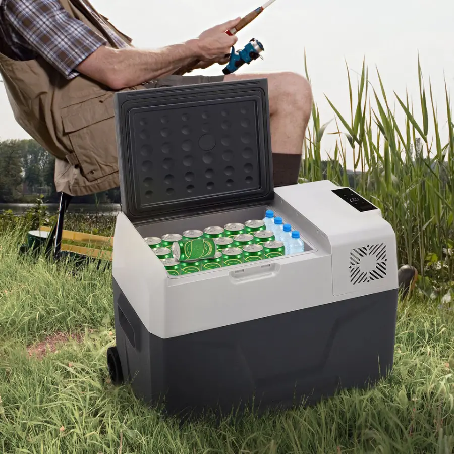 Fridge Refrigerator Car Home a Dual Use Compact 30L Car Fridge 12/220 V Temperature Variations Portable Freezer — image 3