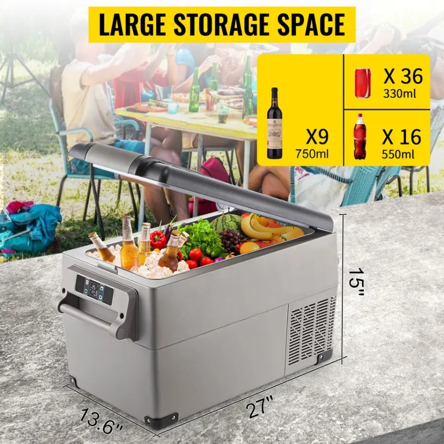 Vevor 1.23Cuft Compressor Portable 35L Small Refrigerator Cooler Freezer Home and Car Refrigerator Fridge — image 7