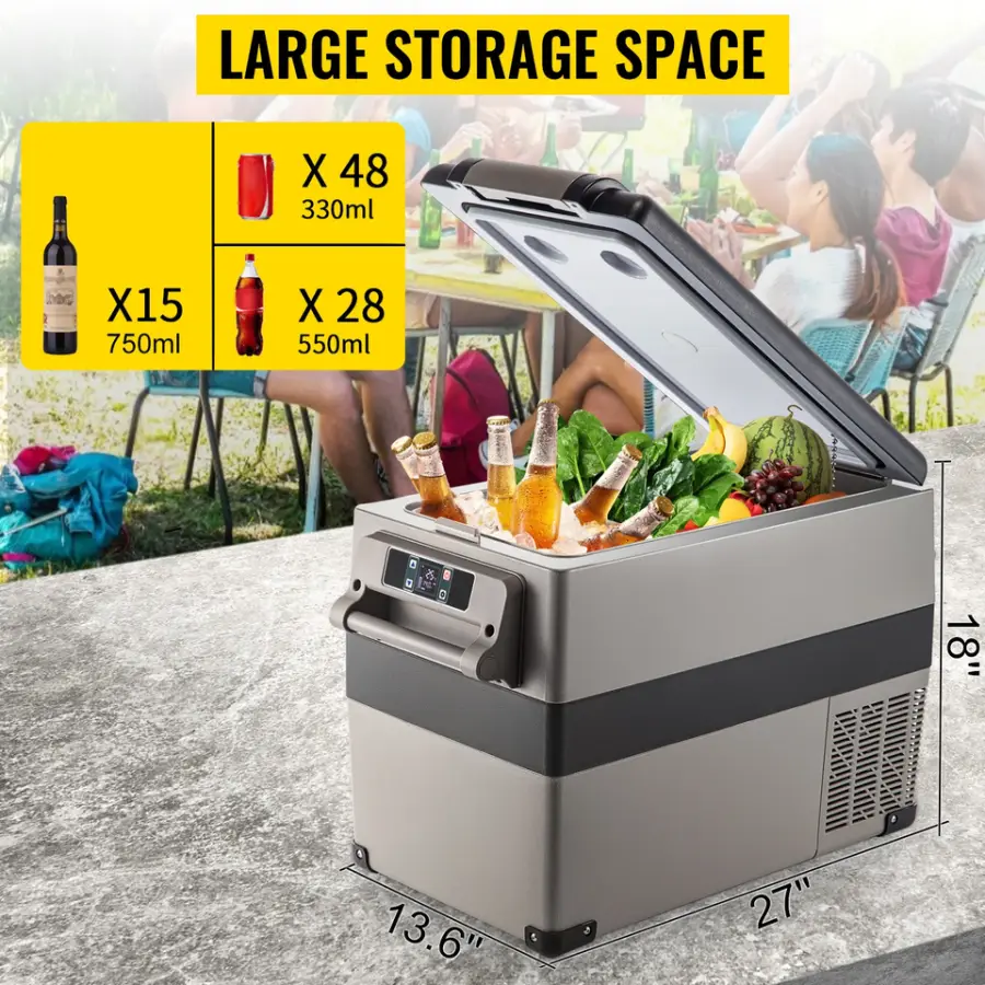 VEVOR Large Capacity 45L Portable Mini Fridge DC 12V/220V Car Refrigerator for Home Car Use for Outdoor Adventures Hotel Stay — image 3