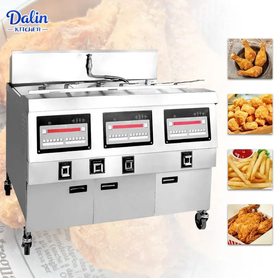 Commercial Deep Fryer Machine Freidora Industrial Friteuse a Pression for Chicken Wings French Fries and Chips High Effi — view 1