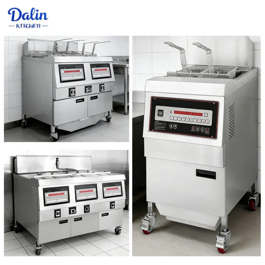 Commercial Deep Fryer Machine Freidora Industrial Friteuse a Pression for Chicken Wings French Fries and Chips High Efficiency — image 5