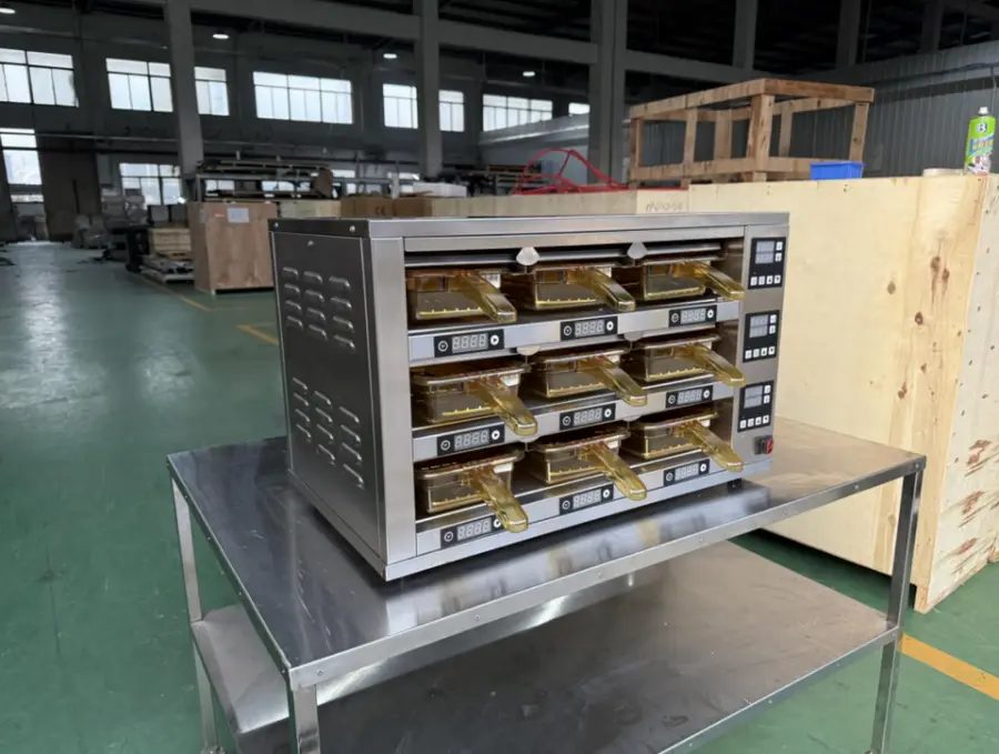 4 Layers 4 Pans Commercial Large Capacity KFC Fast Food Restaurant Equipment Hamburger Patty Warmer Cabinet for Warming — view 6