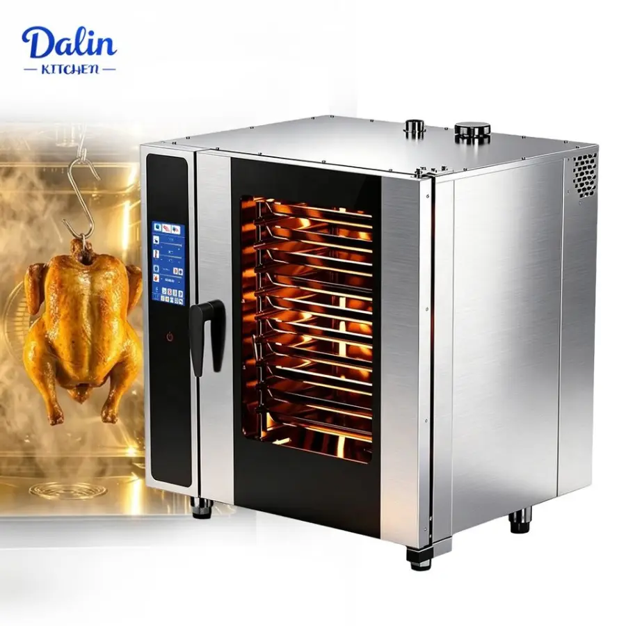 Professional Rotary Convection Oven Combi Oven Electric 10 Tray With Steam Function for Bakery and Pizza Shop Use — view 1