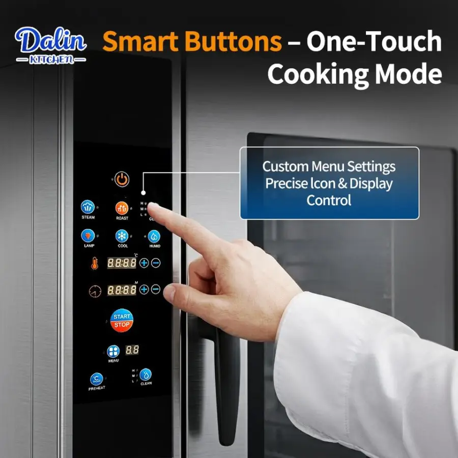 Countertop 6 Level Electric Convection Oven Combi Oven Commercial Small Steam Oven for Restaurant Kitchen Appliances — image 5