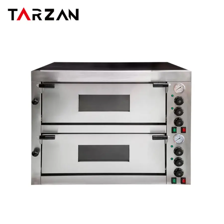 TARZAN Pizza Oven 2 Tier Pizza Oven Kitchen Commercial Bread Baking Oven — view 2