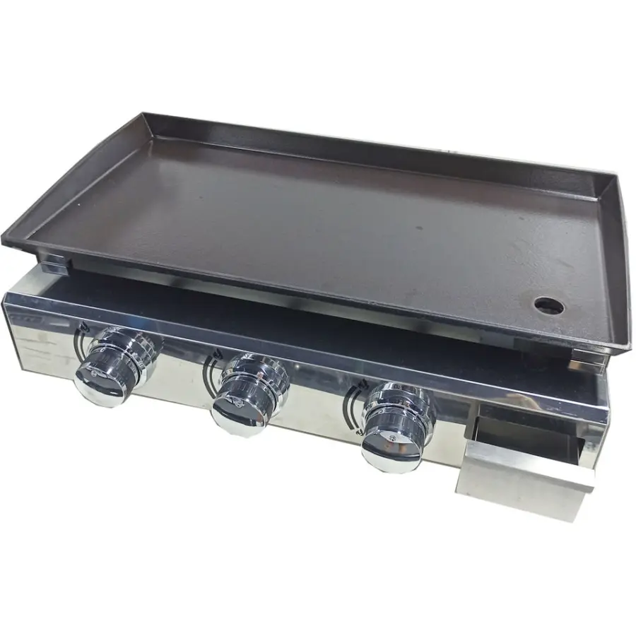 Heavy Duty Stainless Steel 3 Burner Outdoor Flat Iron Griddle Outside Gas Griddle — view 3