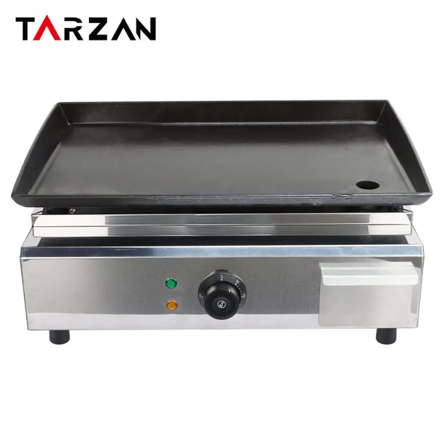 Commercial Electric Griddle Hamburger Pancake Griddle Professional Stainless Steel Cast Iron Grill Griddle — image 3