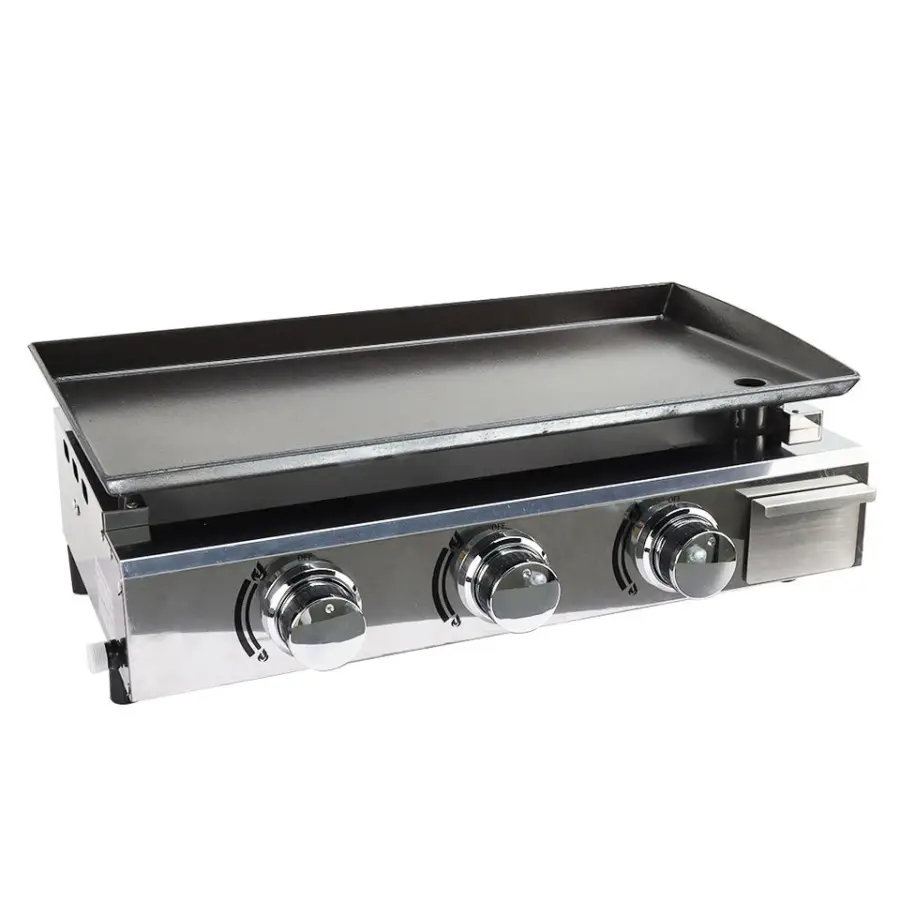 Commercial Gas Griddle Hamburger Pancake Griddle Professional Stainless Steel Cast Iron Grill Griddle — view 1