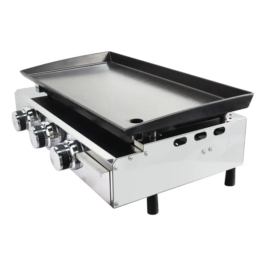 Commercial Gas Griddle Hamburger Pancake Griddle Professional Stainless Steel Cast Iron Grill Griddle — image 4