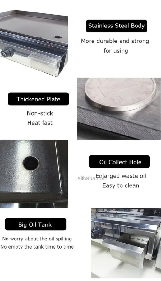 TARZAN Wholesale Electric Grill Flat Griddle Multi-function Indoor Non Stick Grill with Flat Top Machine Stalls Equipment — image 6