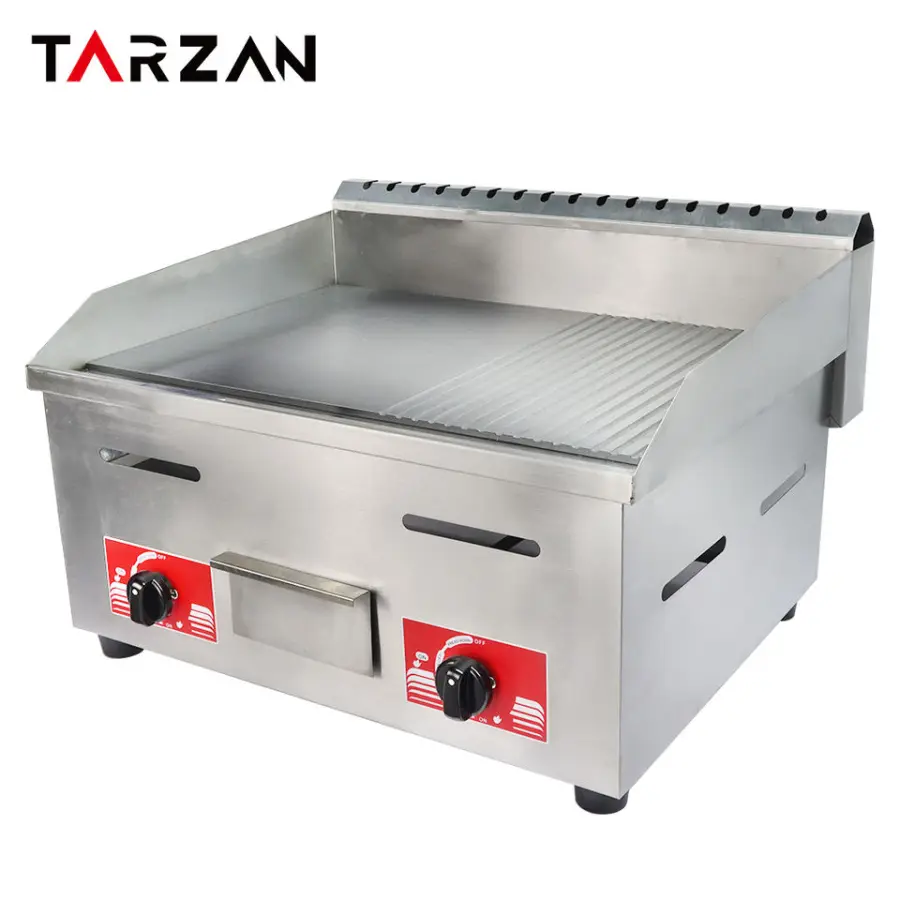 TARZAN High Efficiency Table Top Gas Griddle Commercial Gas Griddle Grill for Snack Bar & Restaurant — view 2