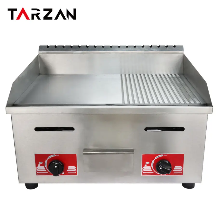 TARZAN High Efficiency Table Top Gas Griddle Commercial Gas Griddle Grill for Snack Bar & Restaurant — view 3