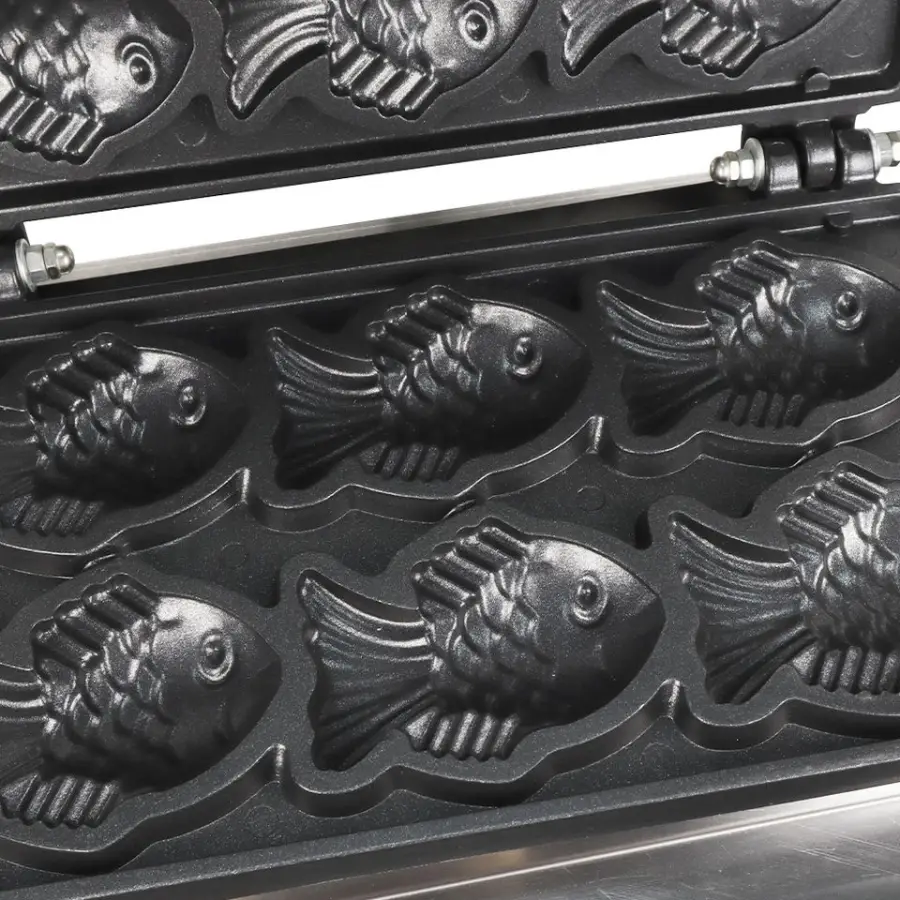 Commercial Ice Cream Taiyaki Machine Electric Korean Fish Crisp Maker Stainless Steel 6 Fish Shaped Waffle Baker — image 5