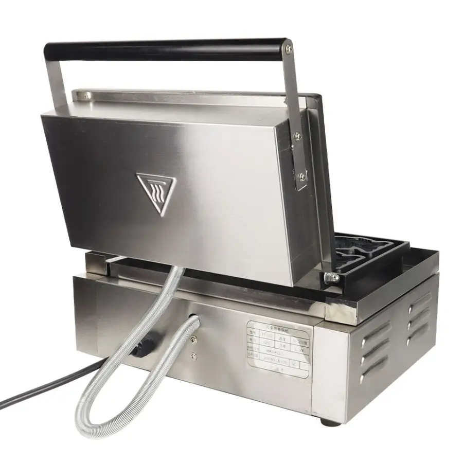 Commercial Ice Cream Taiyaki Machine Electric Korean Fish Crisp Maker Stainless Steel 6 Fish Shaped Waffle Baker — image 7