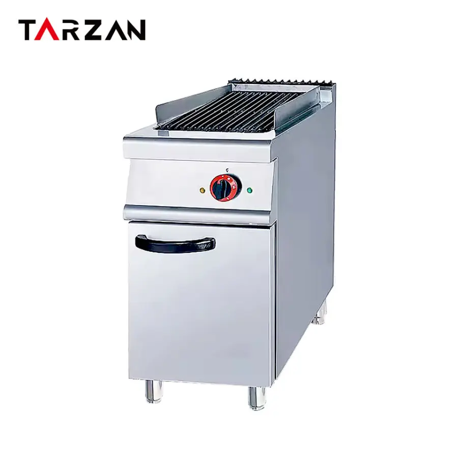 TARZAN High Quality in 2025 Table Counter Top Vertical BBQ Electric Lava Rock Grill with Cabinet Kitchen Equipment — image 3