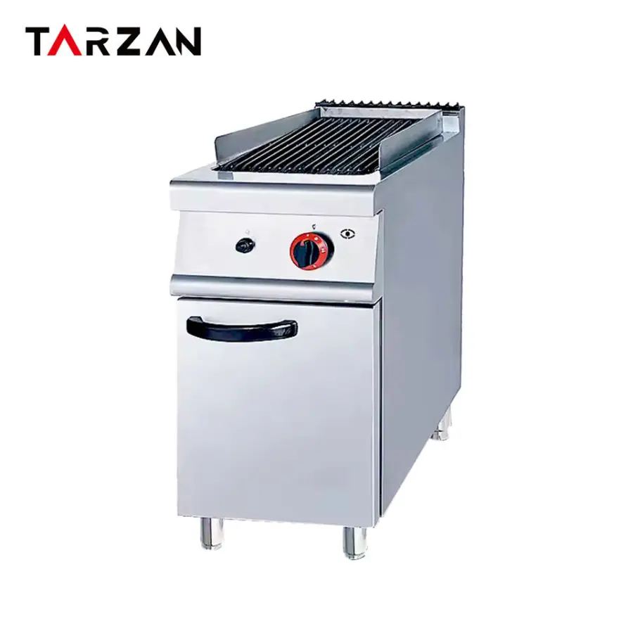 TARZAN High Quality in 2025 Table Counter Top Vertical BBQ Electric Lava Rock Grill with Cabinet Kitchen Equipment — image 4