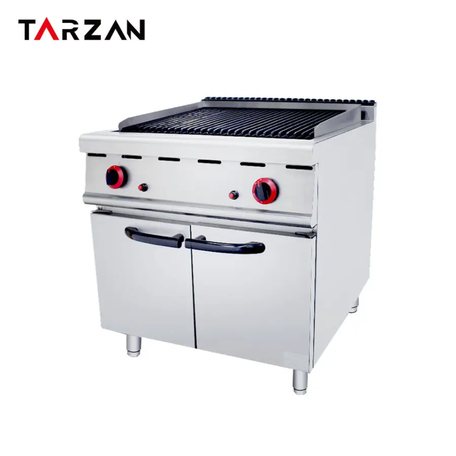 TARZAN High Quality in 2025 Table Counter Top Vertical BBQ Electric Lava Rock Grill with Cabinet Kitchen Equipment — image 5