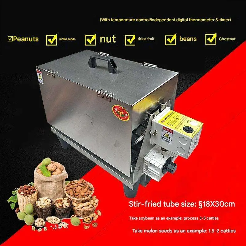 2026 High Performance Gas Electric Nuts Roaster Machine Hot Air Coffee Commercial Peanut Seed Nut Roasting Machine — image 5