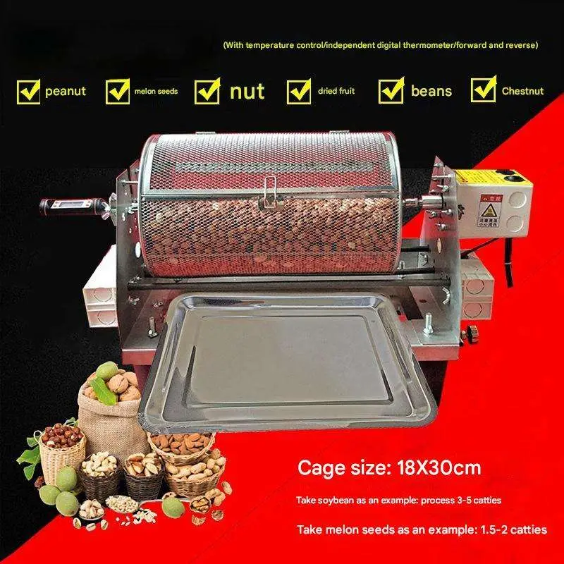 2026 High Performance Gas Electric Nuts Roaster Machine Hot Air Coffee Commercial Peanut Seed Nut Roasting Machine — image 6