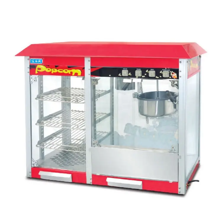 Commercial Stainless Steel Electric Popcorn Machine Cart Popcorn Machine Supplier Maker — view 2