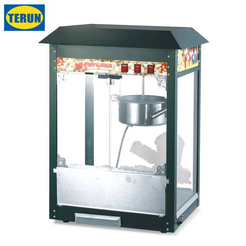 Commercial Stainless Steel Electric Popcorn Machine Cart Popcorn Machine Supplier Maker — view 6