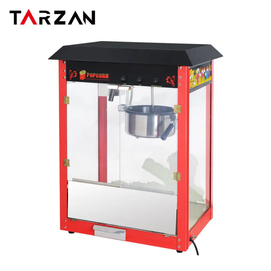 TARZAN Commercial Transparent Glass Electric Popcorn Making Machine With Non-stick Pot — image 4