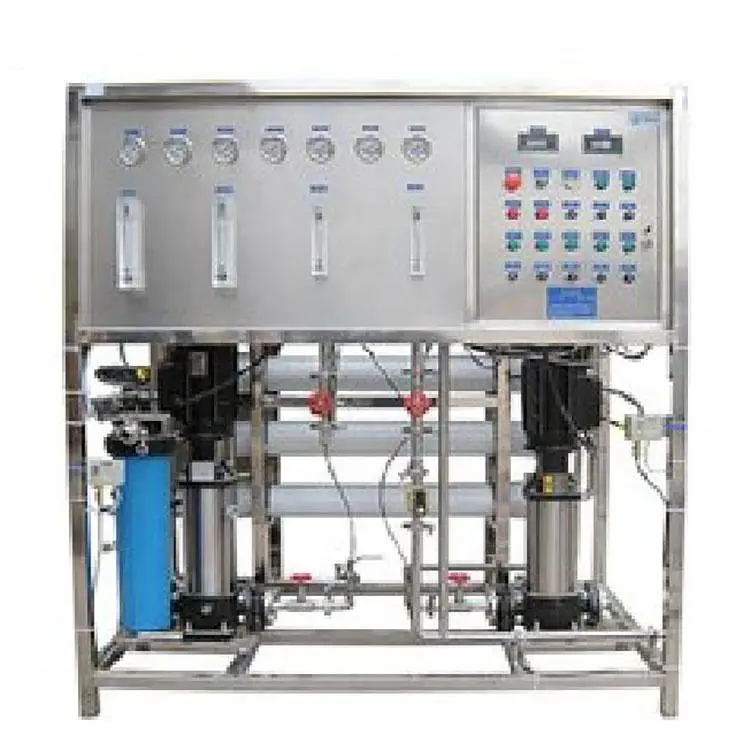 2000L/H Underground Salty Water Purification Plant PLC Controlled RO Water Treatment System with Pump & Motor — view 1