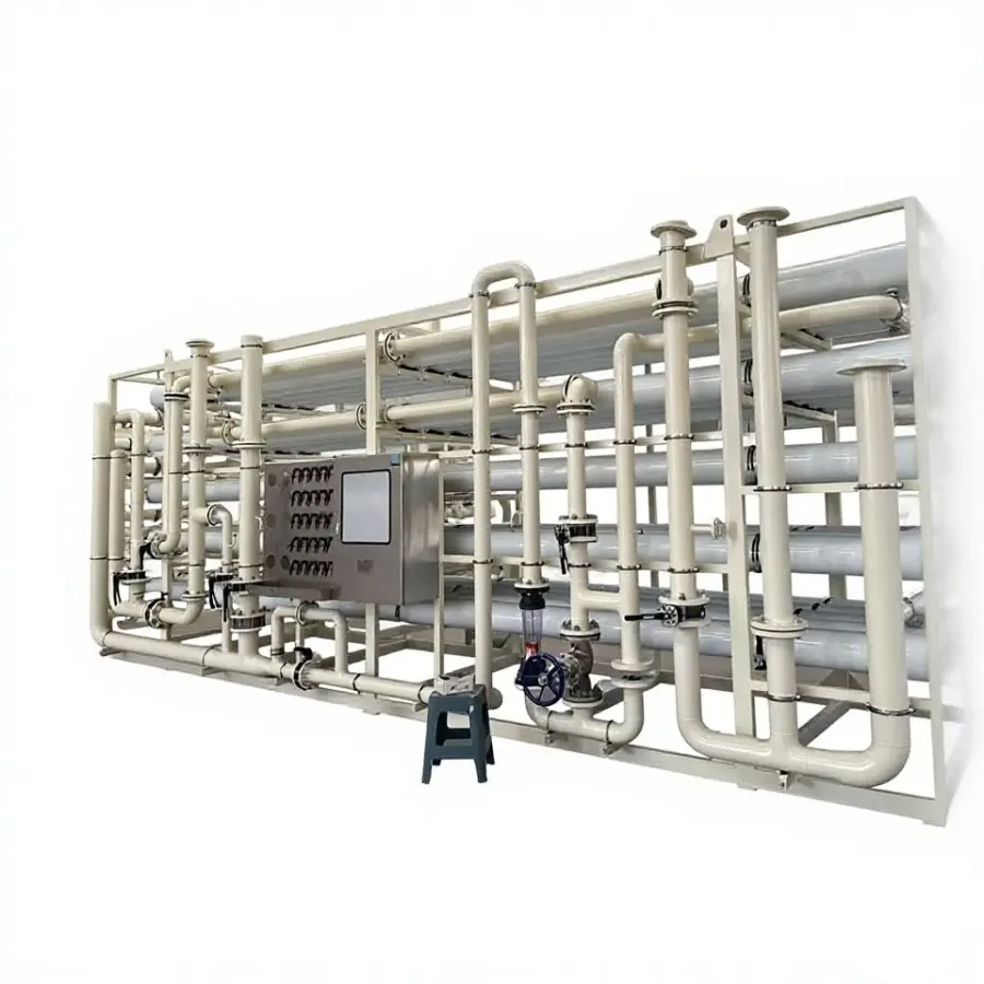 Automatic Industrial Water Treatment Machine 7-Stage Reverse Osmosis System Pressure Vessel 10000L/Hour 220V Pump PLC Mo — view 1