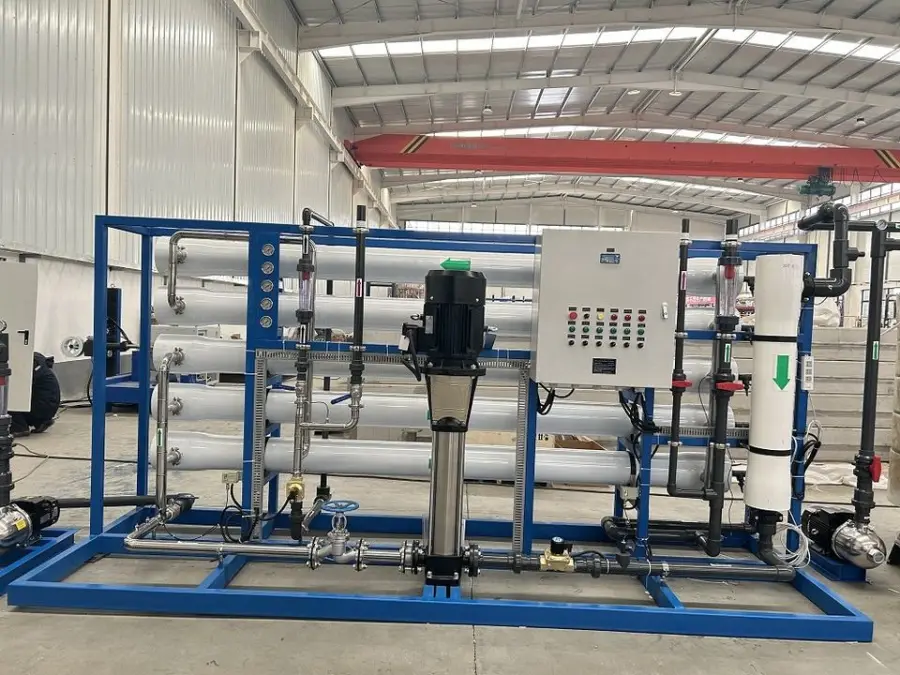 12T/H Boiler Cooling Water Purification System with PLC Motor Pump & 98-99% Desalination Reverse Osmosis Plant — image 4