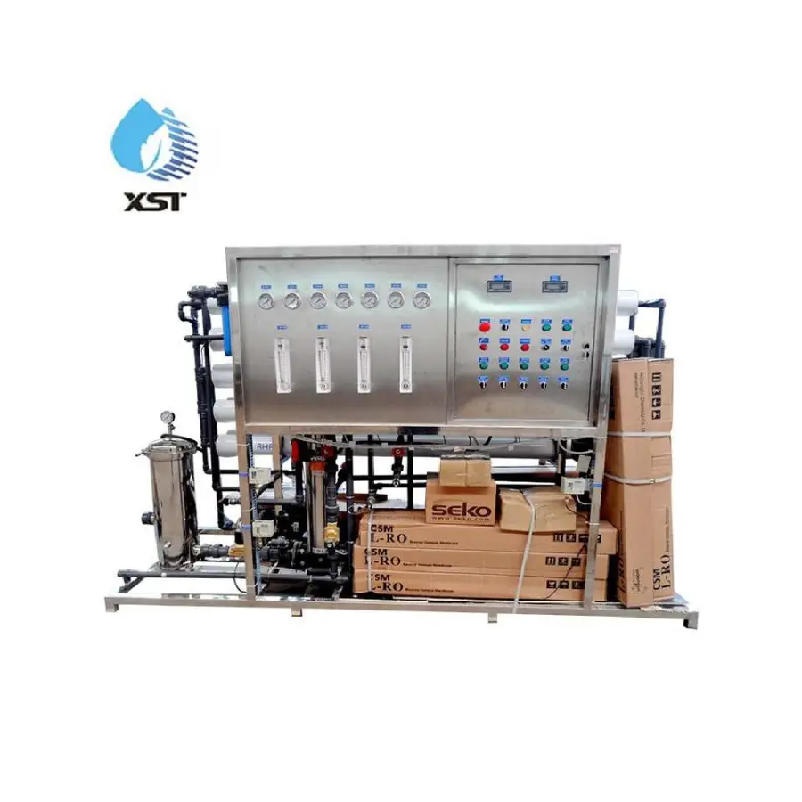 Industrial RO Water Purifier System with Pump & PLC 250L/H-1000M3/H Capacity 98-99% Desalination ISO9001 CE Certified — image 4