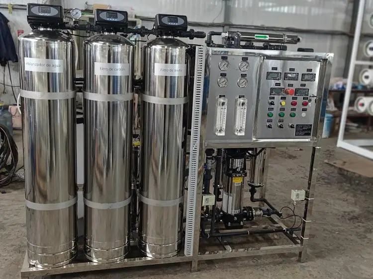 Custom 2000LPH RO System Stainless Steel Water Treatment Machine Pressure Vessel PLC Motor ISO9001 CE Certified 1 Year W — view 2