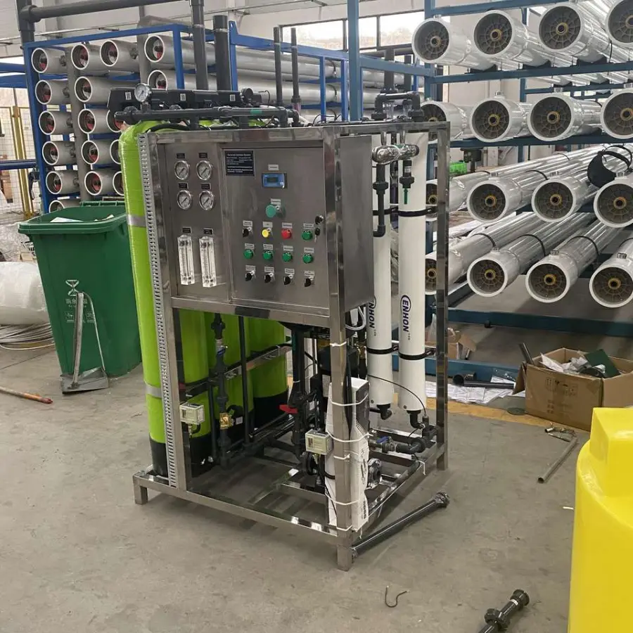 Small Industry RO Pure Mineral Drinking Water Reverse Osmosis System Pump Pressure Vessel 500L/Hour Capacity for Commerc — view 5