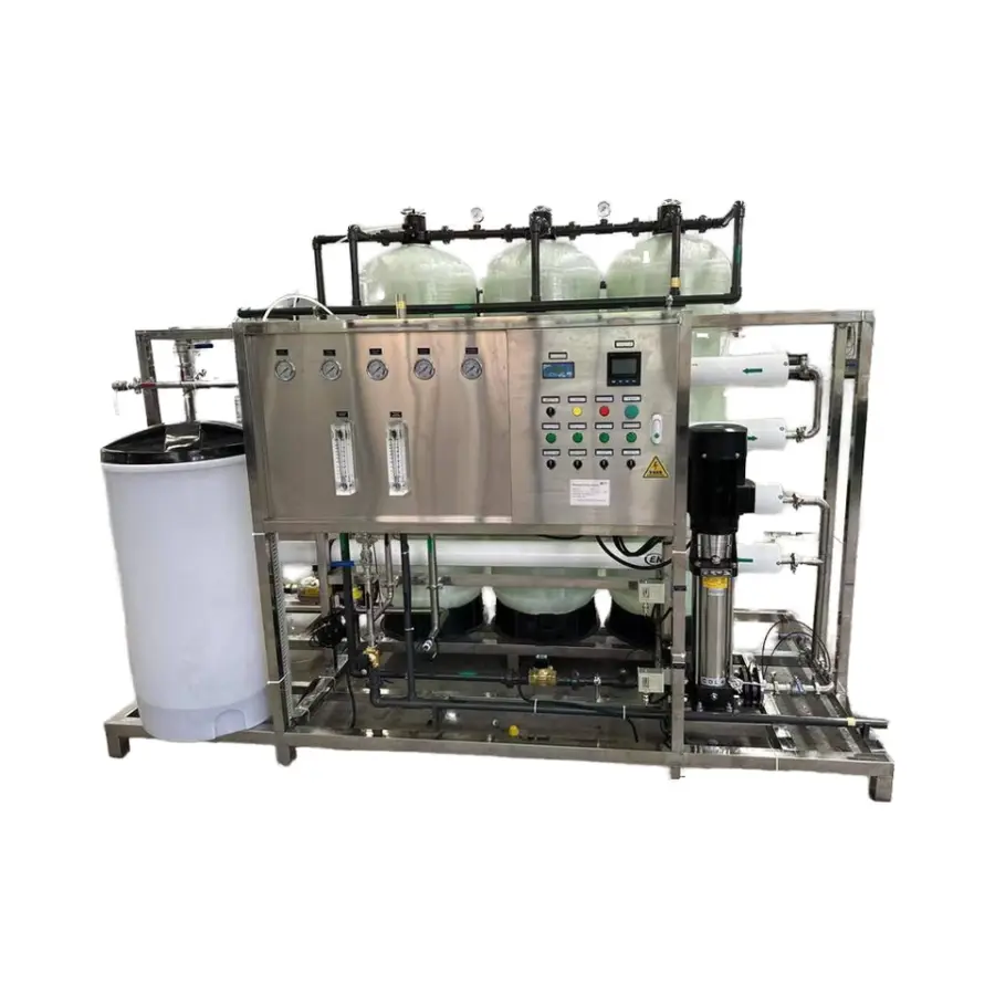 12T/H Large Reverse Osmosis Equipment Industrial Water Treatment Water Purifier PLC Motor Pump Pressure Vessel High Desa — view 1