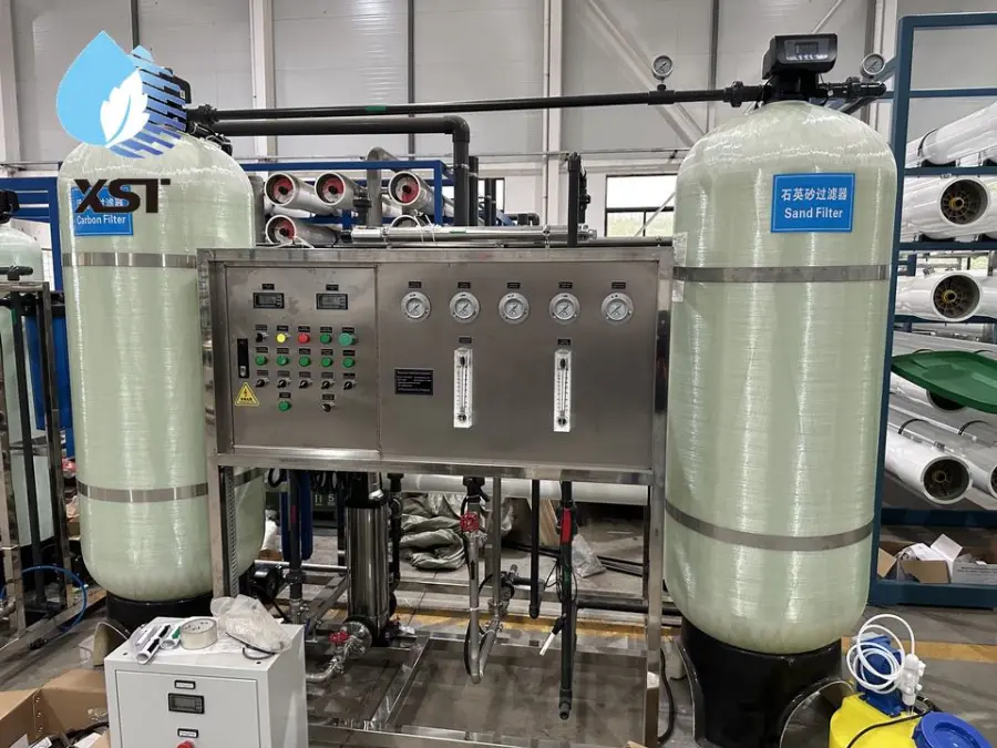 Commercial Pre-treatment RO System Pure Water Treatment Equipment with PLC Pump & Motor 1000L/Hour Capacity ISO9001 Cert — view 5
