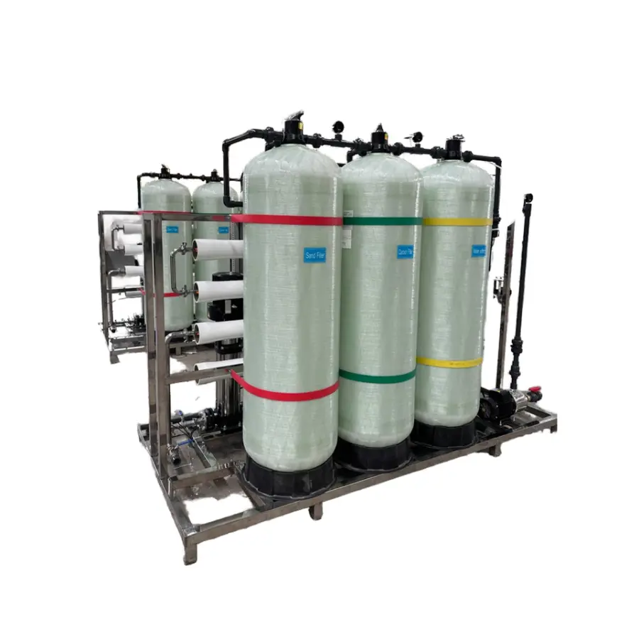 12T/H Large Reverse Osmosis Equipment Industrial Water Treatment Water Purifier PLC Motor Pump Pressure Vessel High Desalination — image 3