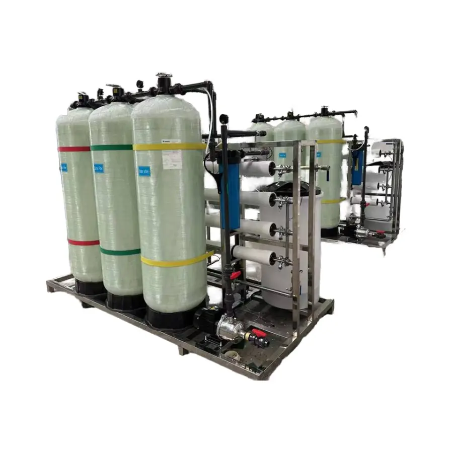 12T/H Large Reverse Osmosis Equipment Industrial Water Treatment Water Purifier PLC Motor Pump Pressure Vessel High Desalination — image 5