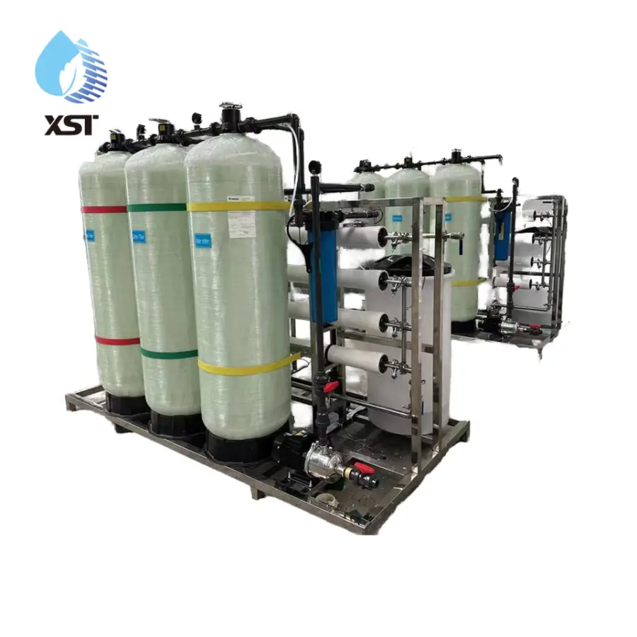 12T/H Large Reverse Osmosis Equipment Industrial Water Treatment Water Purifier PLC Motor Pump Pressure Vessel High Desalination — image 6