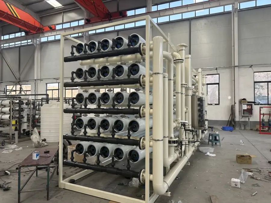 Commercial Reverse Osmosis Water Filtration System 500000L/H 5 Stage RO PLC Pump Motor Water Machinery — view 2