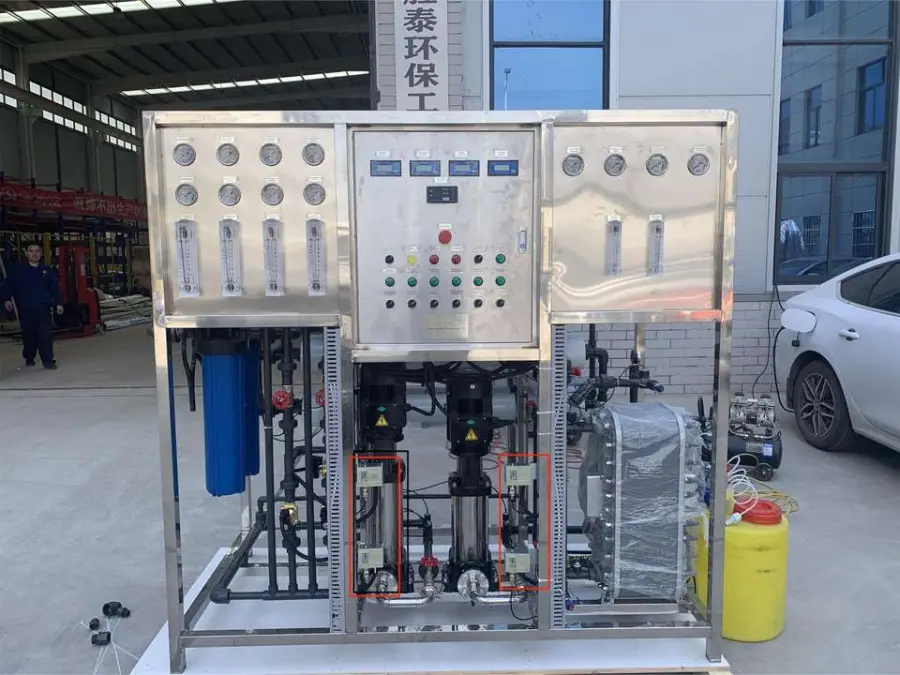 Export Africa Industrial 500L/H RO Machine PLC Pump Water Purifier System with 1500GPD Capacity for Industrial/Commercia — view 5