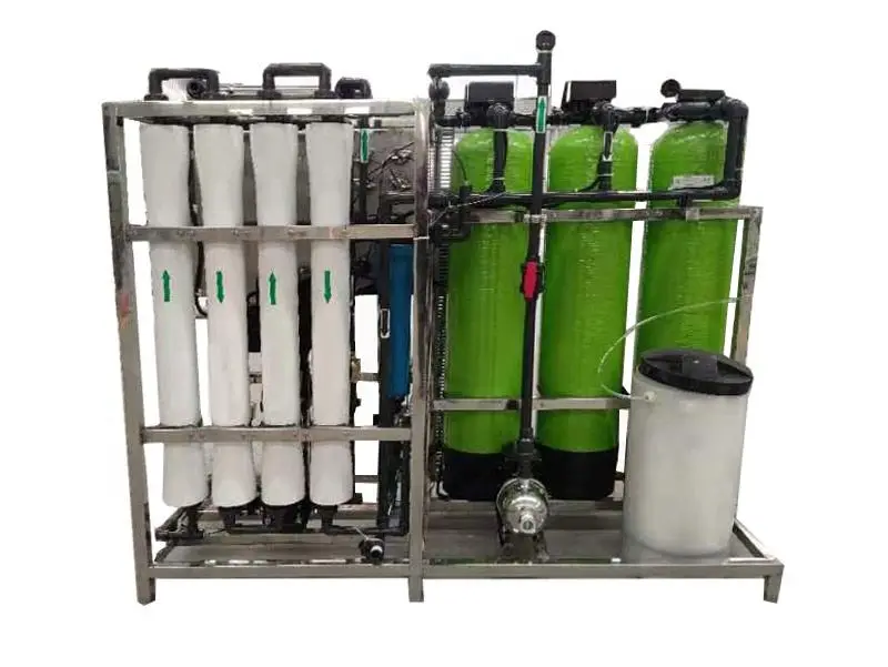1000LPH Small Reverse Osmosis Water Treatment Equipment Drink Water Filter Machine FRP Tank PP Filter Home Restaurant Use Pump — image 3